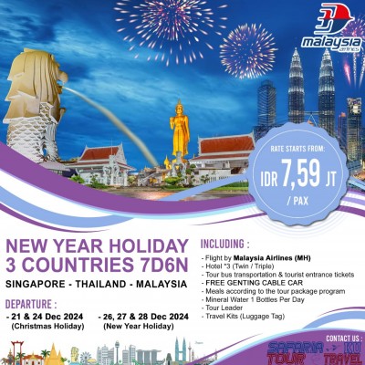 7D6N NEW YEAR 3 COUNTRIES 